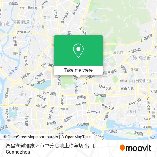 鸿星海鲜酒家环市中分店地上停车场-出口 map