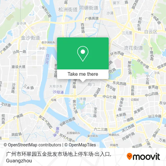 广州市环翠园五金批发市场地上停车场-出入口 map