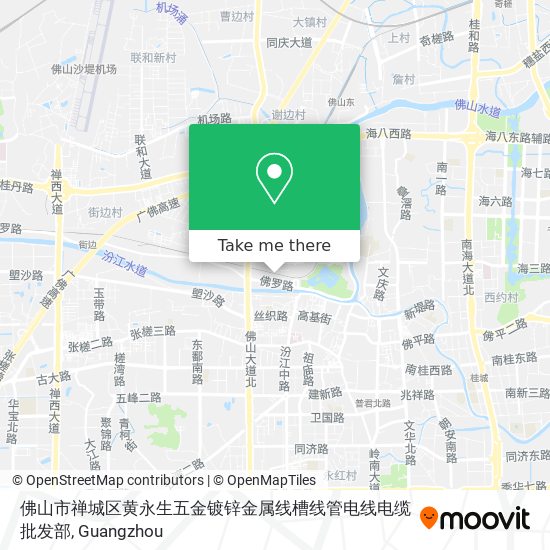 佛山市禅城区黄永生五金镀锌金属线槽线管电线电缆批发部 map