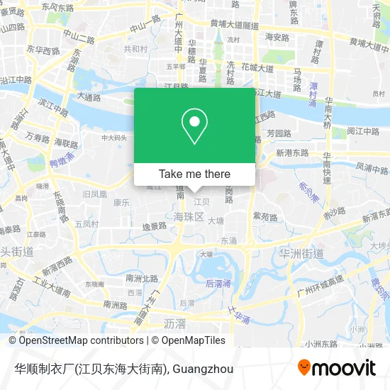 华顺制衣厂(江贝东海大街南) map