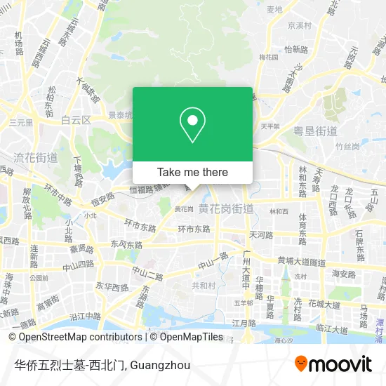 华侨五烈士墓-西北门 map