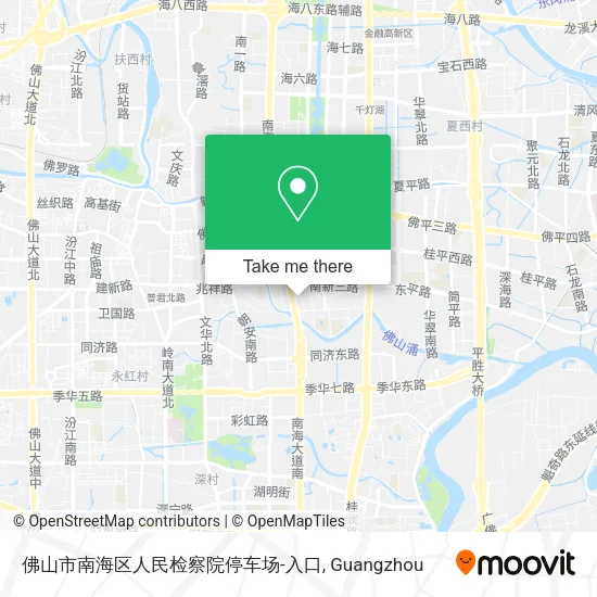 佛山市南海区人民检察院停车场-入口 map