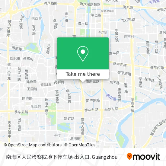 南海区人民检察院地下停车场-出入口 map