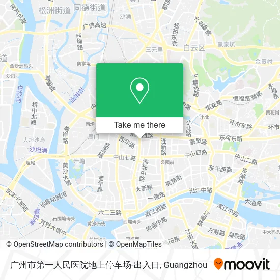 广州市第一人民医院地上停车场-出入口 map