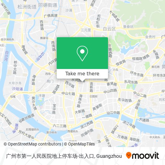 广州市第一人民医院地上停车场-出入口 map