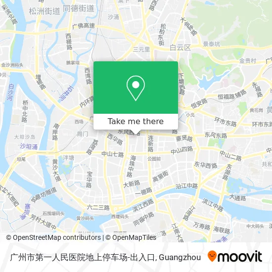 广州市第一人民医院地上停车场-出入口 map