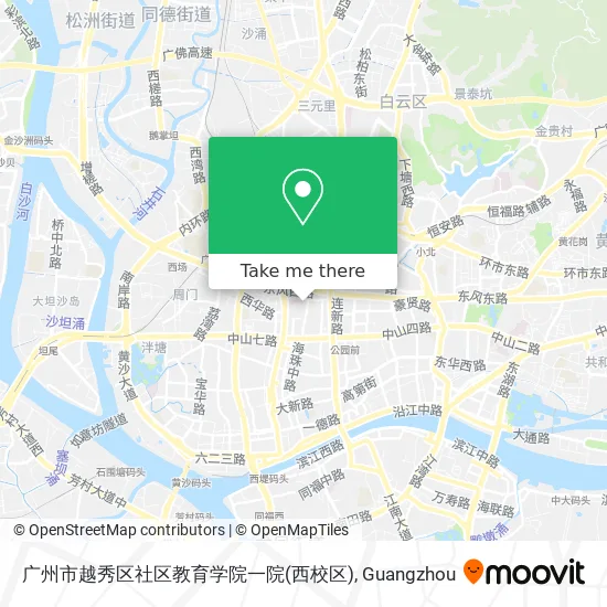 广州市越秀区社区教育学院一院(西校区) map