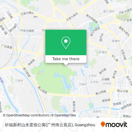 祈福新村山水度假公寓(广州倚云居店) map