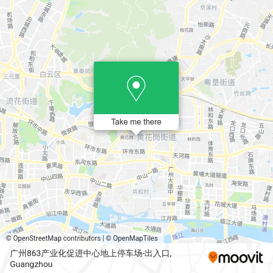 广州863产业化促进中心地上停车场-出入口 map