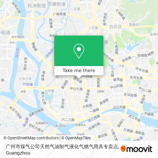 广州市煤气公司天然气油制气液化气燃气用具专卖点 map