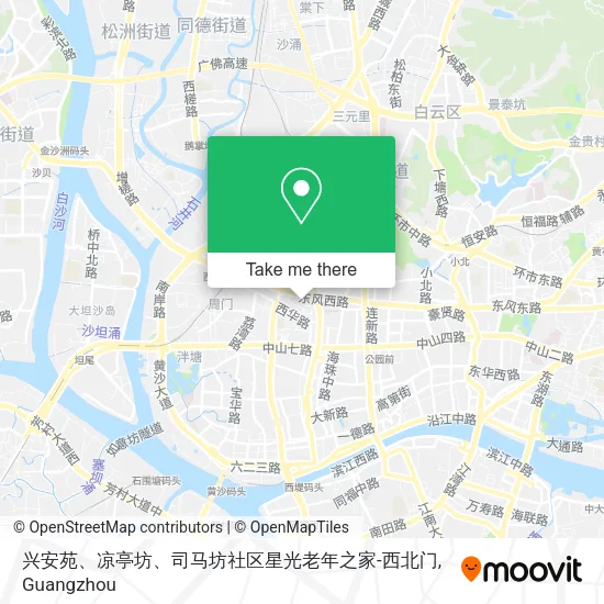 兴安苑、凉亭坊、司马坊社区星光老年之家-西北门 map