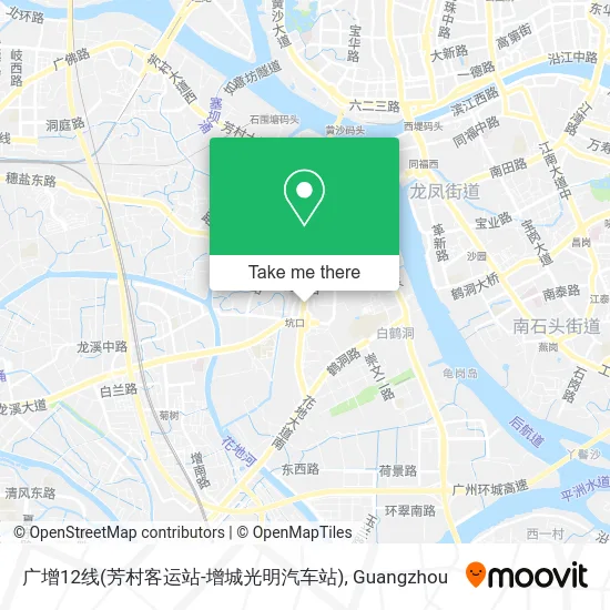 广增12线(芳村客运站-增城光明汽车站) map