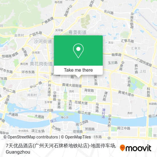7天优品酒店(广州天河石牌桥地铁站店)-地面停车场 map