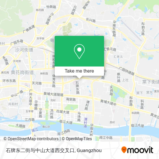 石牌东二街与中山大道西交叉口 map
