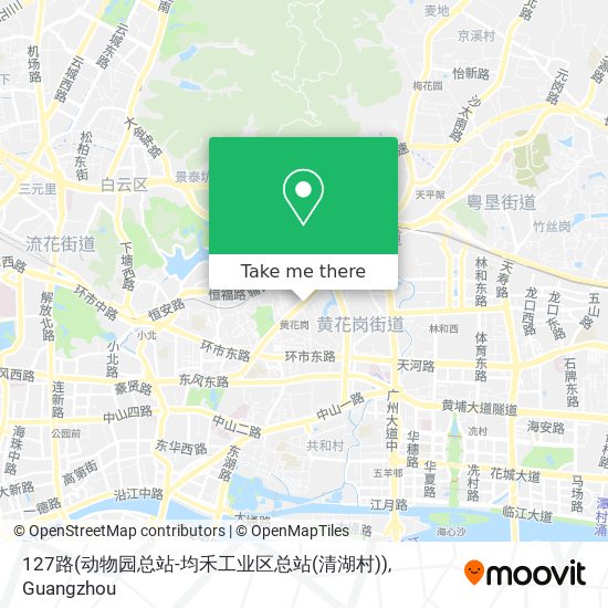 127路(动物园总站-均禾工业区总站(清湖村)) map