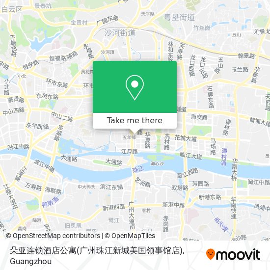朵亚连锁酒店公寓(广州珠江新城美国领事馆店) map