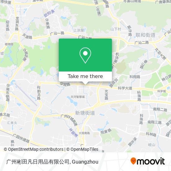 广州彬田凡日用品有限公司 map