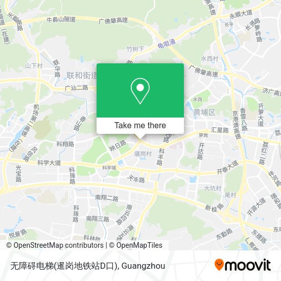 无障碍电梯(暹岗地铁站D口) map