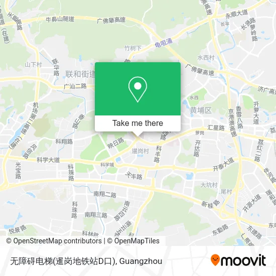 无障碍电梯(暹岗地铁站D口) map