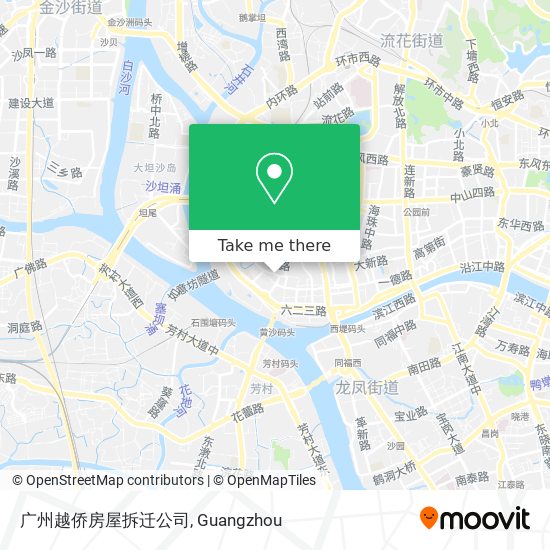 广州越侨房屋拆迁公司 map