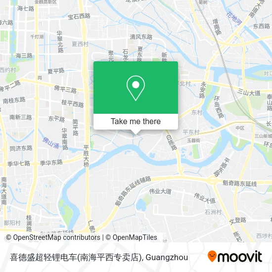 喜德盛超轻锂电车(南海平西专卖店) map