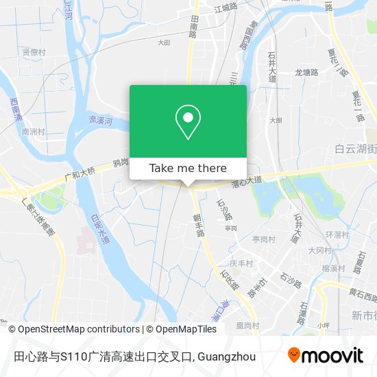 田心路与S110广清高速出口交叉口 map