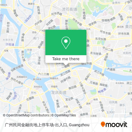 广州民间金融街地上停车场-出入口 map