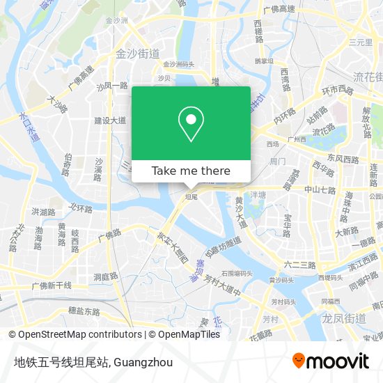 地铁五号线坦尾站 map