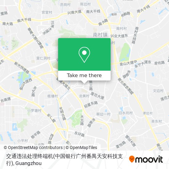 交通违法处理终端机(中国银行广州番禺天安科技支行) map