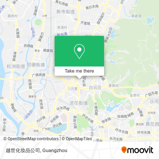 越世化妆品公司 map