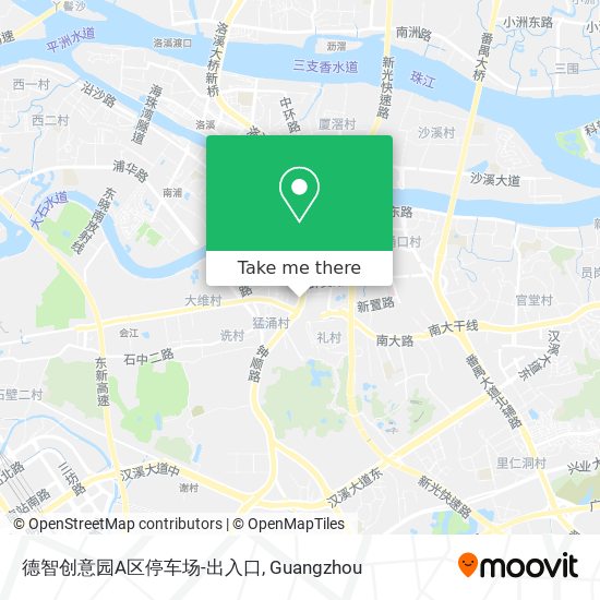 德智创意园A区停车场-出入口 map