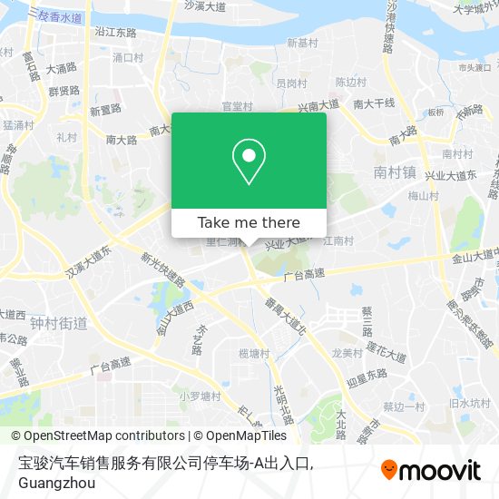 宝骏汽车销售服务有限公司停车场-A出入口 map