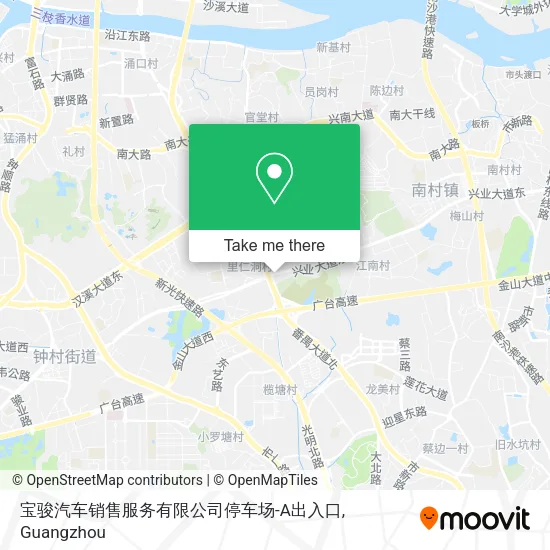 宝骏汽车销售服务有限公司停车场-A出入口 map