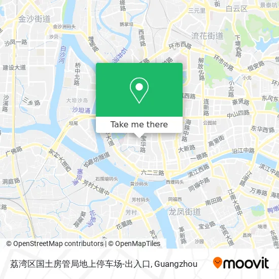荔湾区国土房管局地上停车场-出入口 map