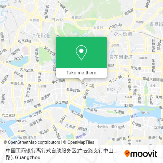 中国工商银行离行式自助服务区(白云路支行中山二路) map