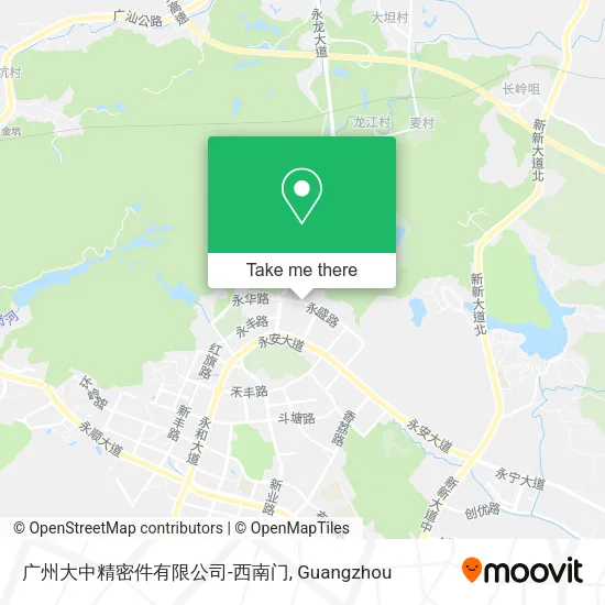 广州大中精密件有限公司-西南门 map