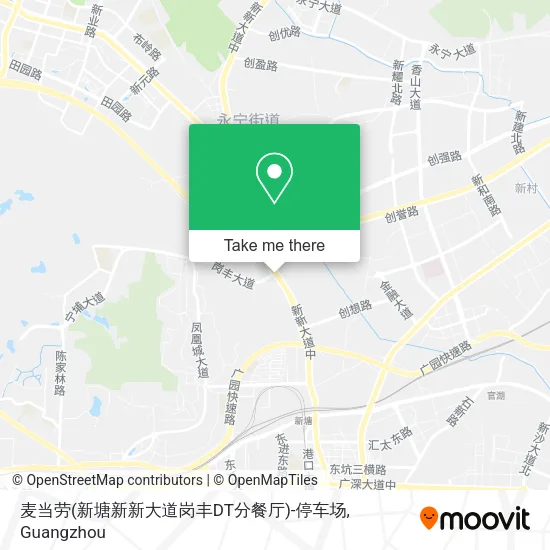 麦当劳(新塘新新大道岗丰DT分餐厅)-停车场 map