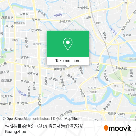 特斯拉目的地充电站(东豪园林海鲜酒家站) map
