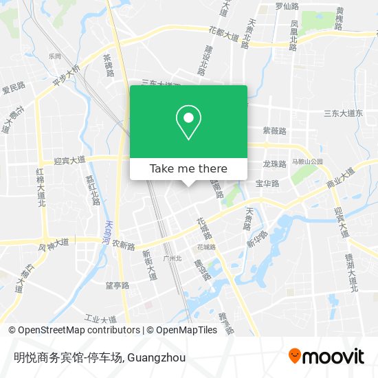 明悦商务宾馆-停车场 map