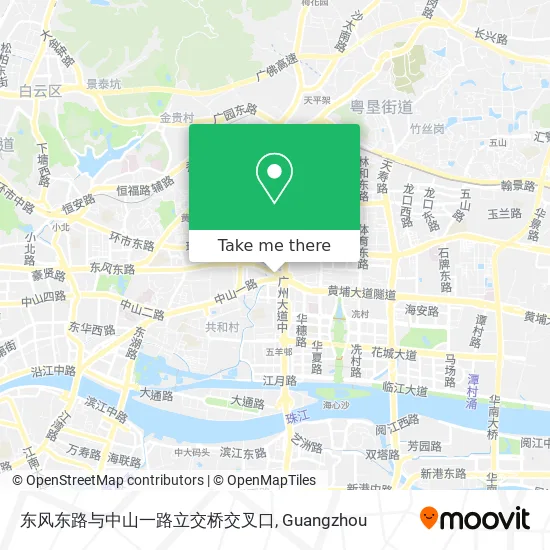 东风东路与中山一路立交桥交叉口 map