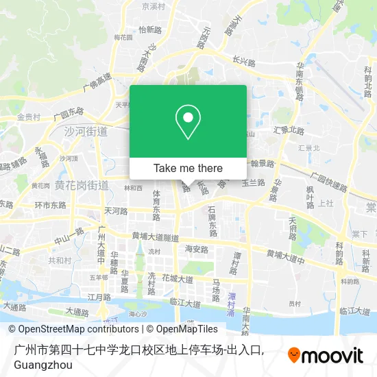 广州市第四十七中学龙口校区地上停车场-出入口 map