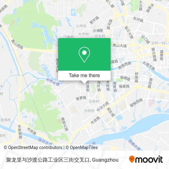 聚龙里与沙渡公路工业区三街交叉口 map