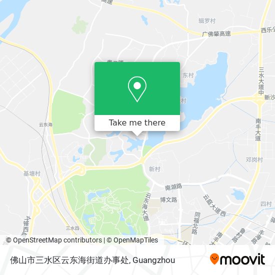佛山市三水区云东海街道办事处 map