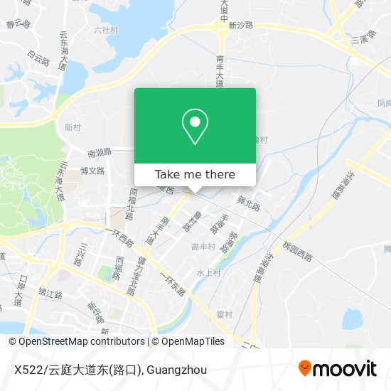 X522/云庭大道东(路口) map
