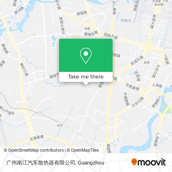 广州南江汽车散热器有限公司 map