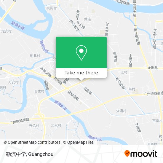 勒流中学 map
