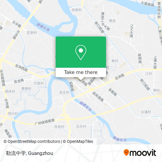 勒流中学 map