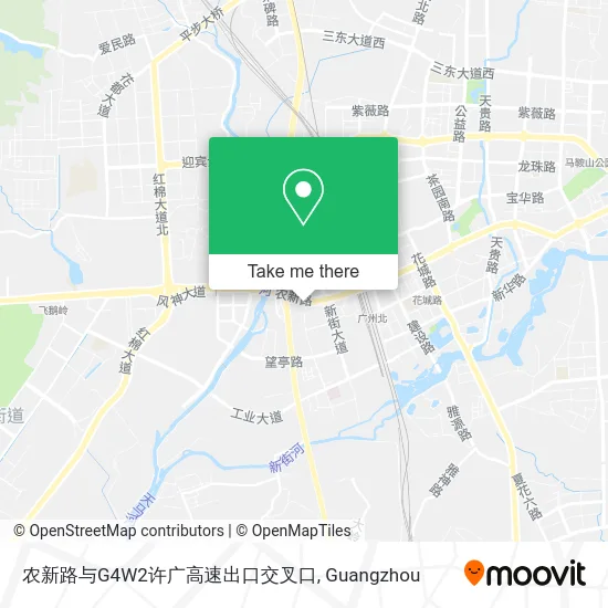 农新路与G4W2许广高速出口交叉口 map