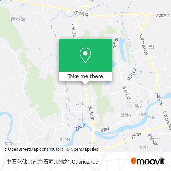 中石化佛山南海石塘加油站 map
