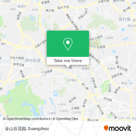 金山谷花园 map